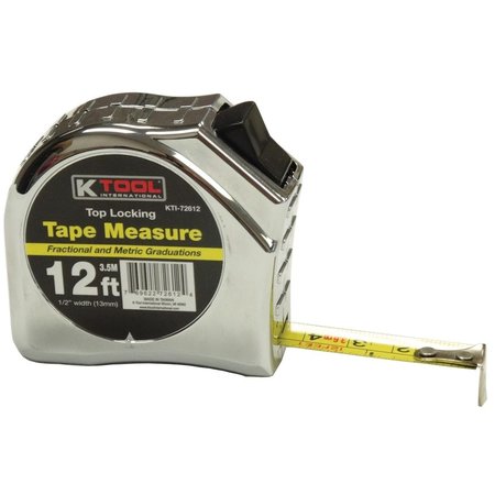 K-TOOL INTERNATIONAL Tape Measure, 12 ft.X1/2" KTI72612